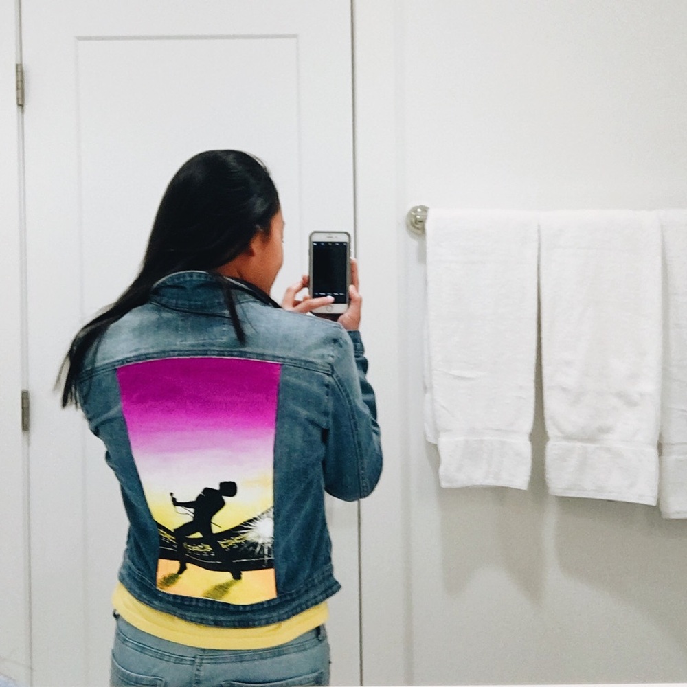 Hand Painted Bohemian Rhapsody Denim Jacket - Picture 3 of 12